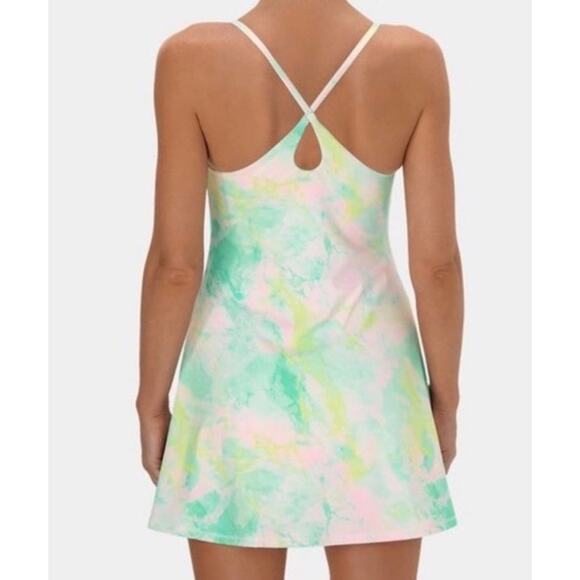 Halara Everyday Cloudful 2-in-1 Flare Activity Dress Sz XL Tie Dye Colorful NWT - Picture 2 of 8